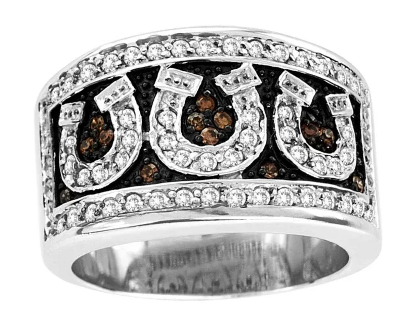 Kelly Herd Horseshoes Ring Chocolate