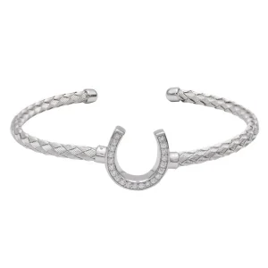 Kelly Herd Italian Weave Horseshoe Bracelet Large
