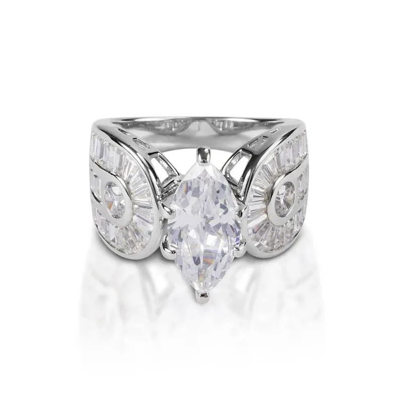 Kelly Herd Marquise Stone Horseshoe Ring - Image 2
