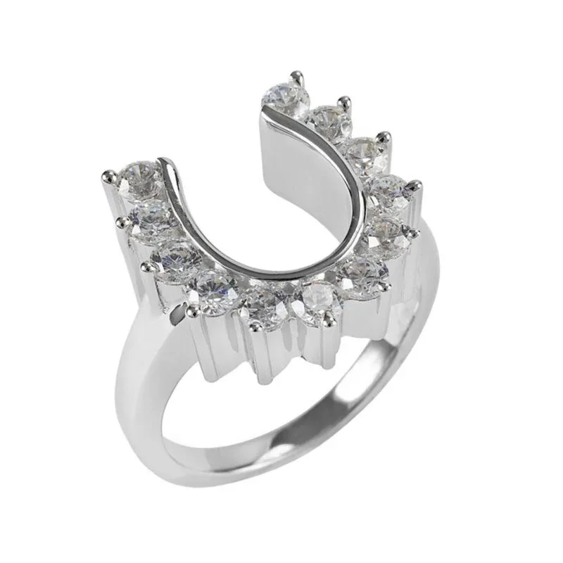 Kelly Herd Outside Set Horseshoe Ring