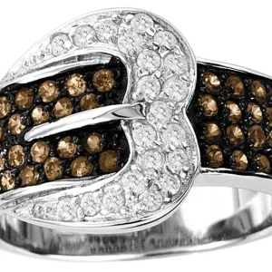 Kelly Herd Pave Buckle Ring Chocolate
