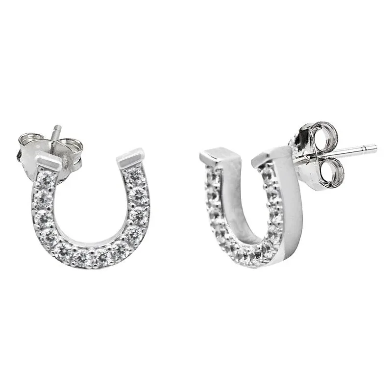 Kelly Herd Pave Horseshoe Earrings