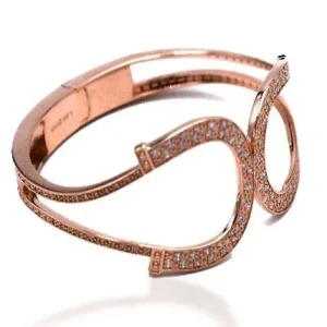 Kelly Herd Rose Double Horseshoe Bangle Bracelet