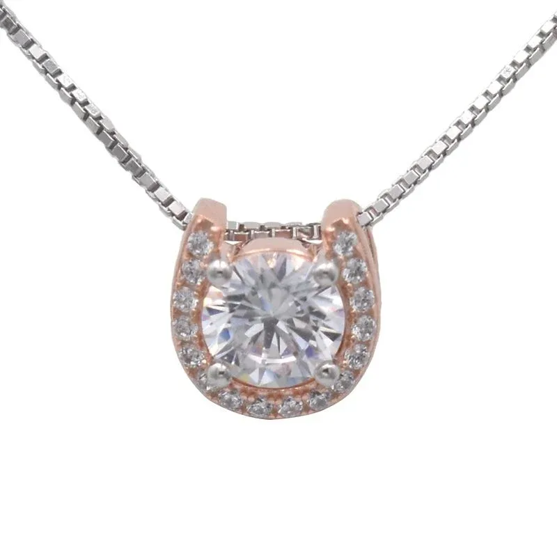 Kelly Herd Rose Gold Plated Horseshoe Necklace
