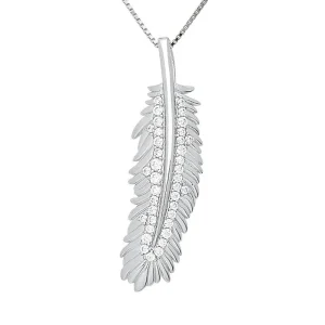 Kelly Herd Shimmering Feather Pendant Necklace