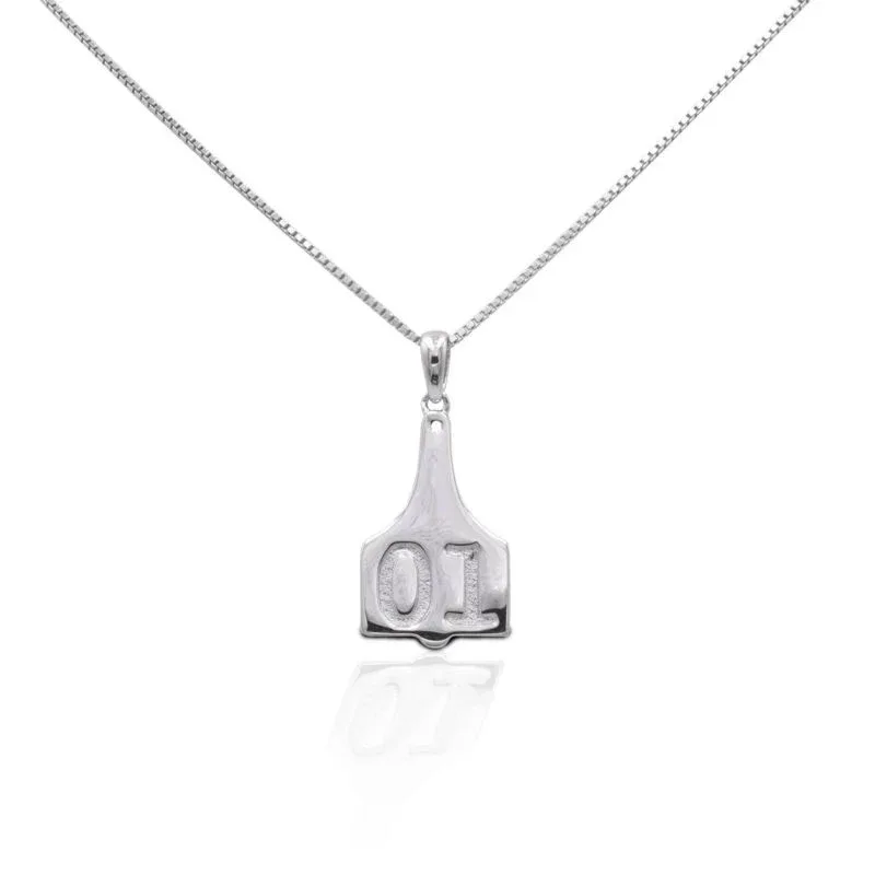 Kelly Herd Small Ear Tag Pendant Sterling Silver