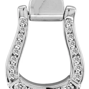 Kelly Herd Sparkling Oxbow Stirrup Pendant