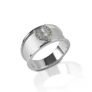 Kelly Herd Sterling Silver Wide Horseshoe Ring 6