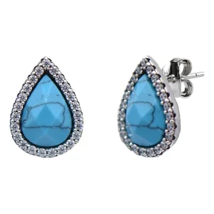Kelly Herd Teardrop Turquoise Earrings