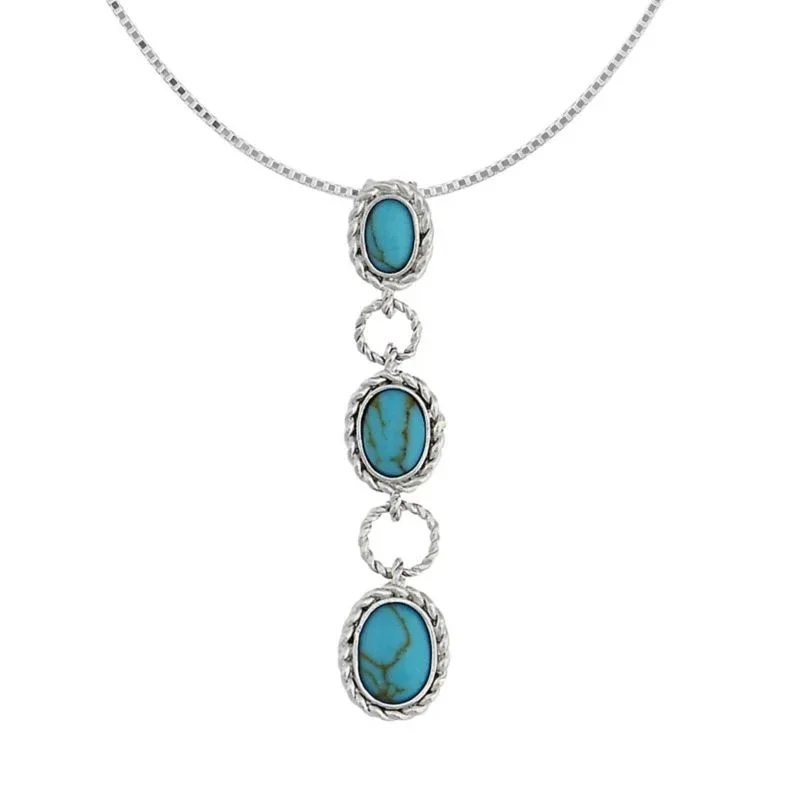Kelly Herd Turquoise Drop Pendant Necklace