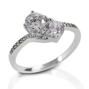 Kelly Herd Two Stone Pave Band Ring