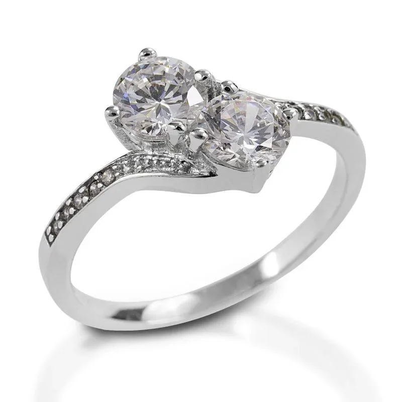Kelly Herd Two Stone Pave Band Ring