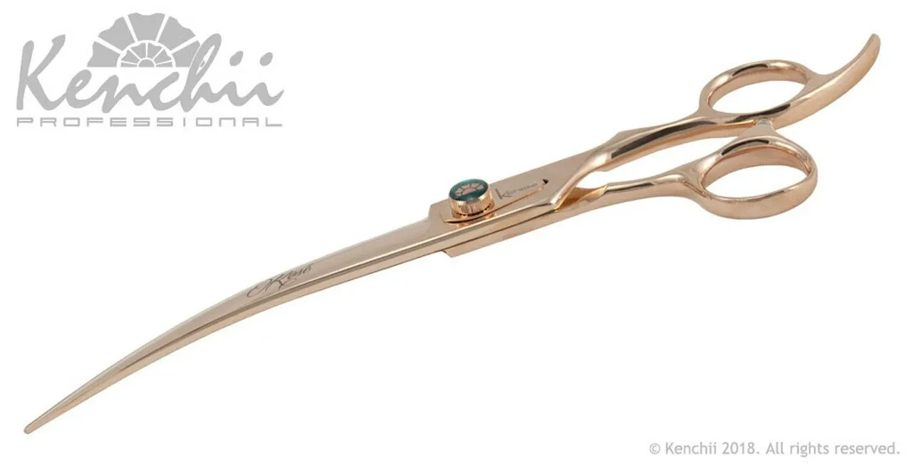 Kenchii Rose Gold Curved Shear, 8 inch