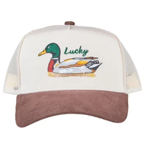 Kenzkustomz Lucky Duck Brown Corduroy Cap