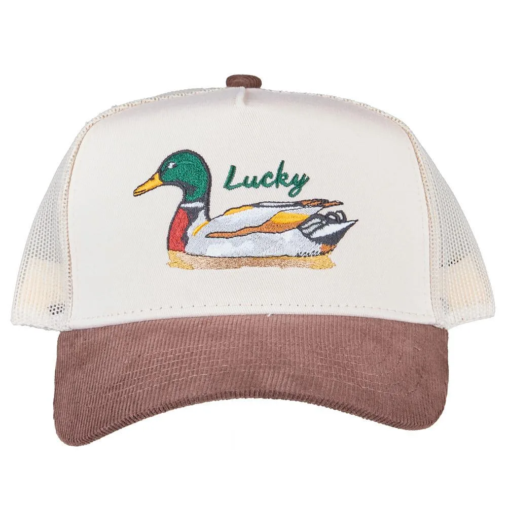 Kenzkustomz Lucky Duck Brown Corduroy Cap