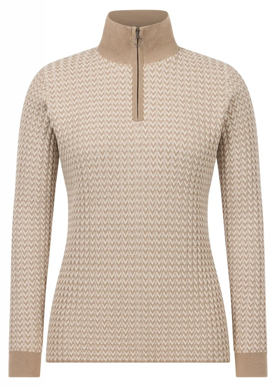 Kerrits Quarter Zip Herringbone Sweater