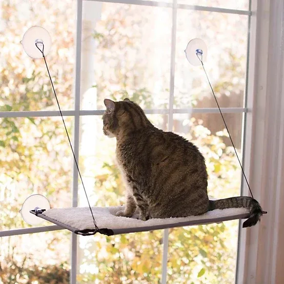 K&H Pet Products Window Lounger Cat Hammock Self-Warming, 12 in. x 23 in.