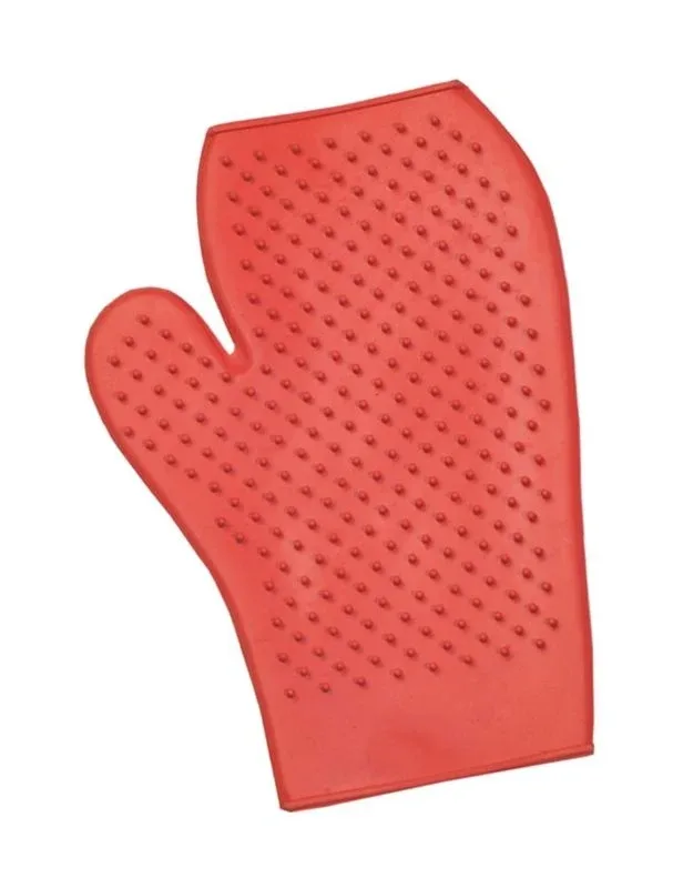 Kids Rubber Grooming Mitt Small Green - Image 2