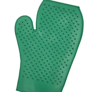 Kids Rubber Grooming Mitt Small Green