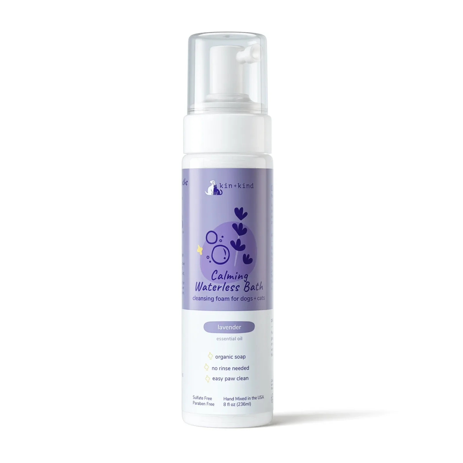 Kin+Kind Calming Lavender 8 oz. Natural Waterless Bath