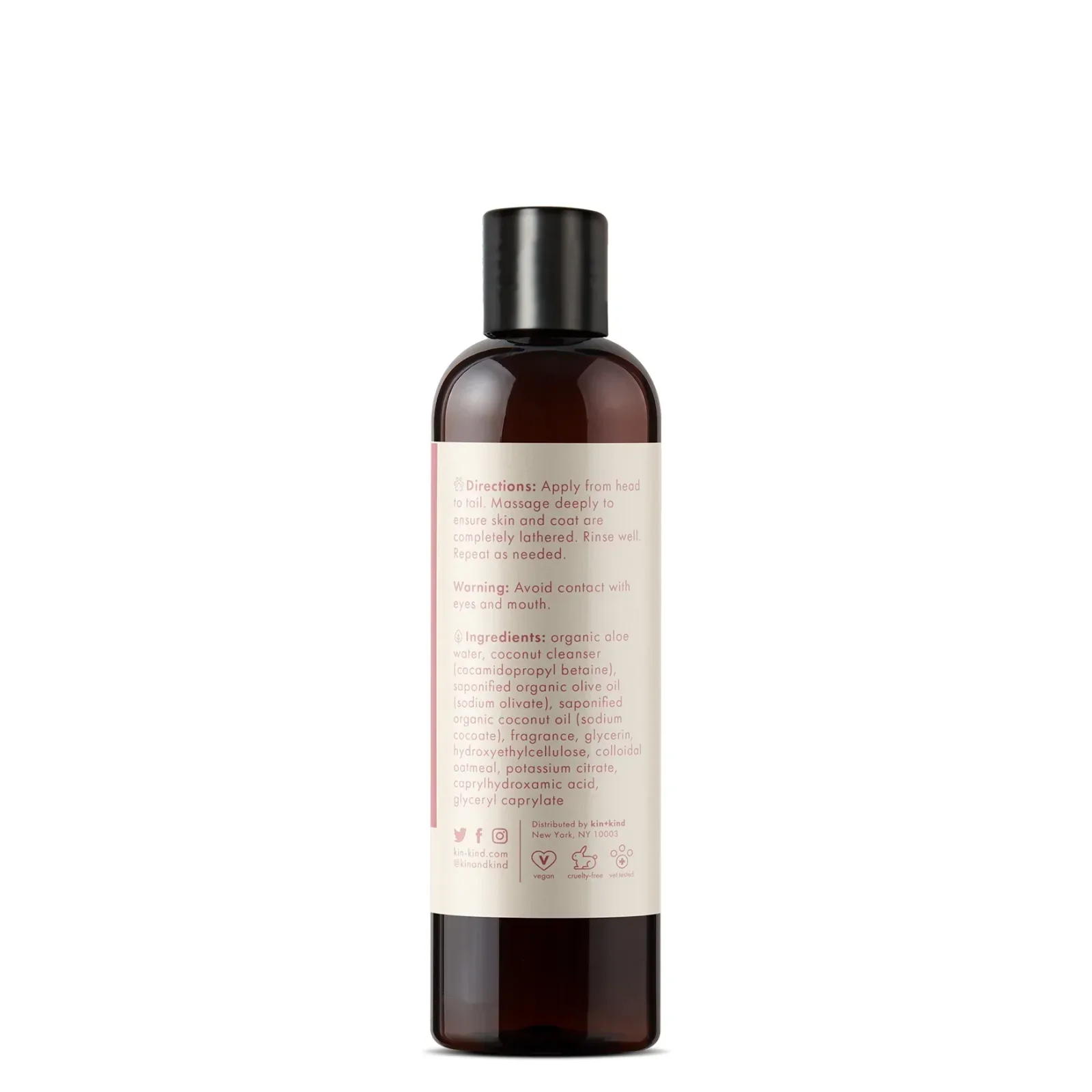 Kin+Kind Coat Oatmeal Calm Rose 12 oz. Pet Shampoo - Image 2