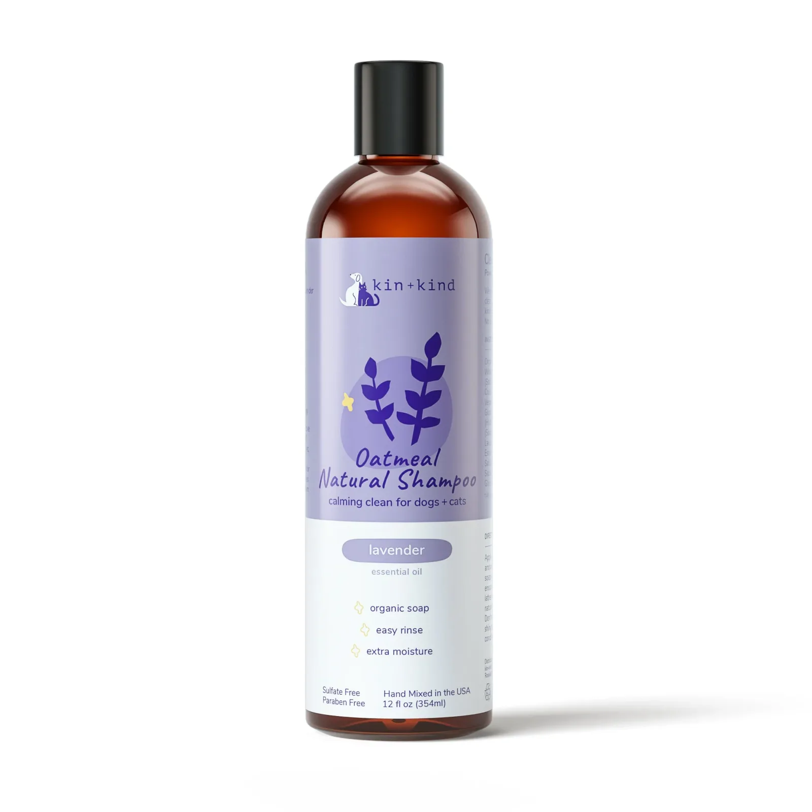 Kin+Kind Pet Shampoo Oatmeal Lavender 12 oz