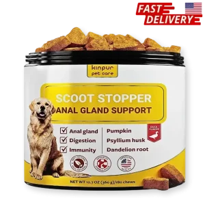 Kinpur Pet Care Scoot Stopper Soft Chews Fiber for Dogs Dog Anal