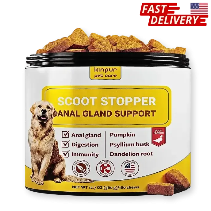 Kinpur Pet Care Scoot Stopper Soft Chews Fiber for Dogs Dog Anal
