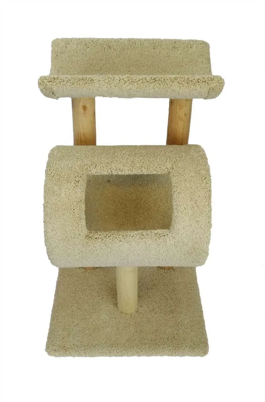 Kitty Cat Tree — Solid Wood Multi-Level Cat Tower for Play & Lounging - Image 2
