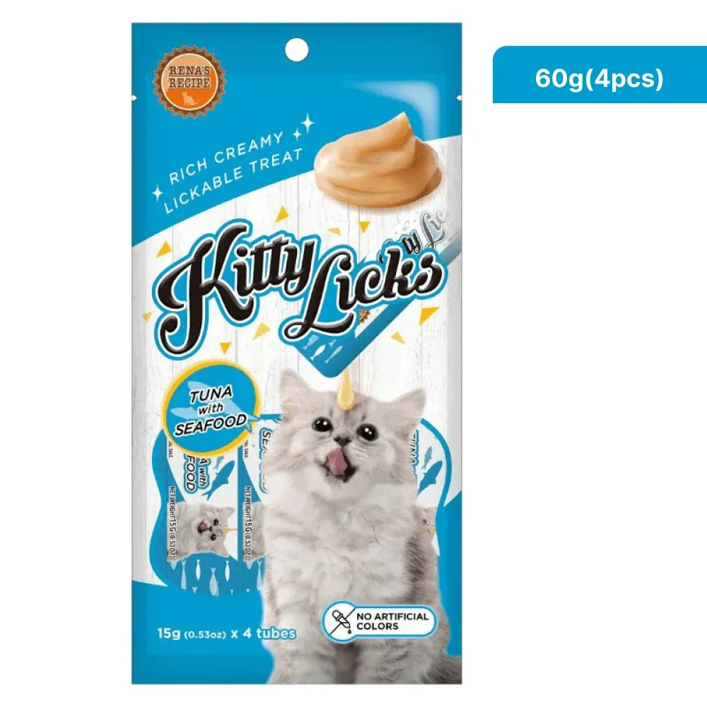 Kitty Licks Tuna Seafood and Tuna Scallop Cat Treats Combo - Image 2