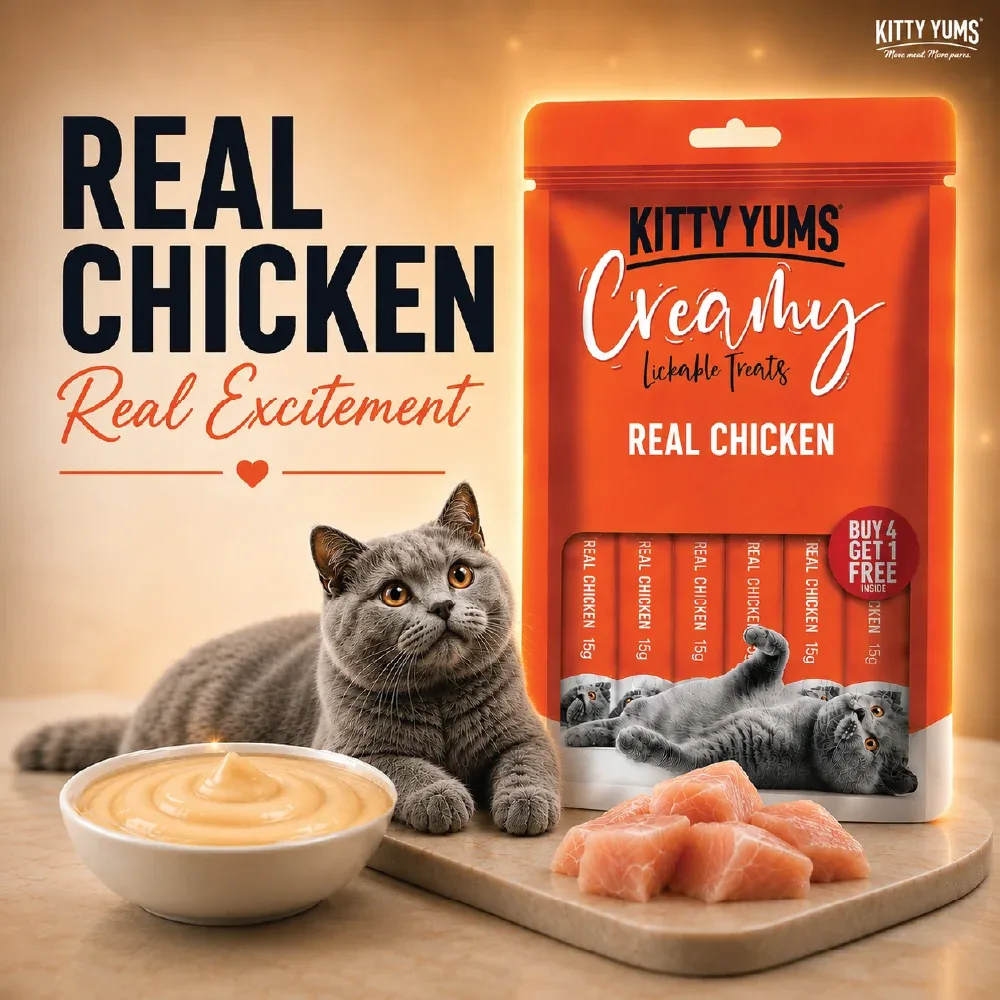 Kitty Yums Real Chicken Creamy Cat Treats - Image 2