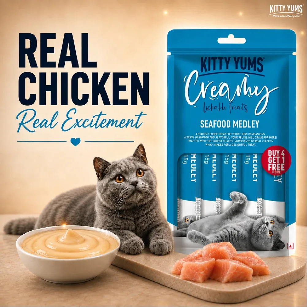 Kitty Yums Seafood Medley Creamy Cat Treat - Image 2
