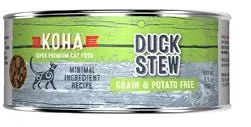 Koha Cat Duck Stew Wet Cat Food, 5.5 oz each, Case of 24