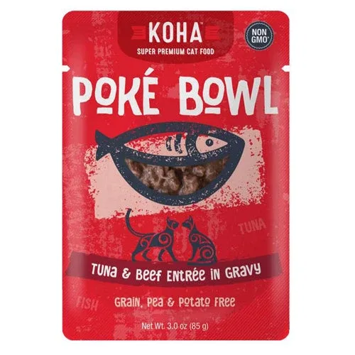 Koha Cat Grain-Free Pok Tuna and Beef, 3 oz each, Case of 24