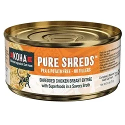 Koha Cat Grain-Free Shredded Chicken, 2.8 oz each, Case of 24