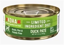Koha Cat Limited Ingredient Pat Grain-Free Duck, 5.5 oz each, Case of 24