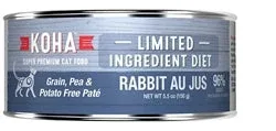 Koha Cat Limited Ingredient Pat Grain-Free Rabbit, 5.5 oz each, Case of 24