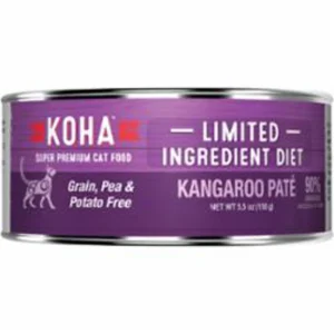 Koha Cat Limited Ingredient Pate Grain-Free Kangaroo, 5.5 oz each, Case of 24