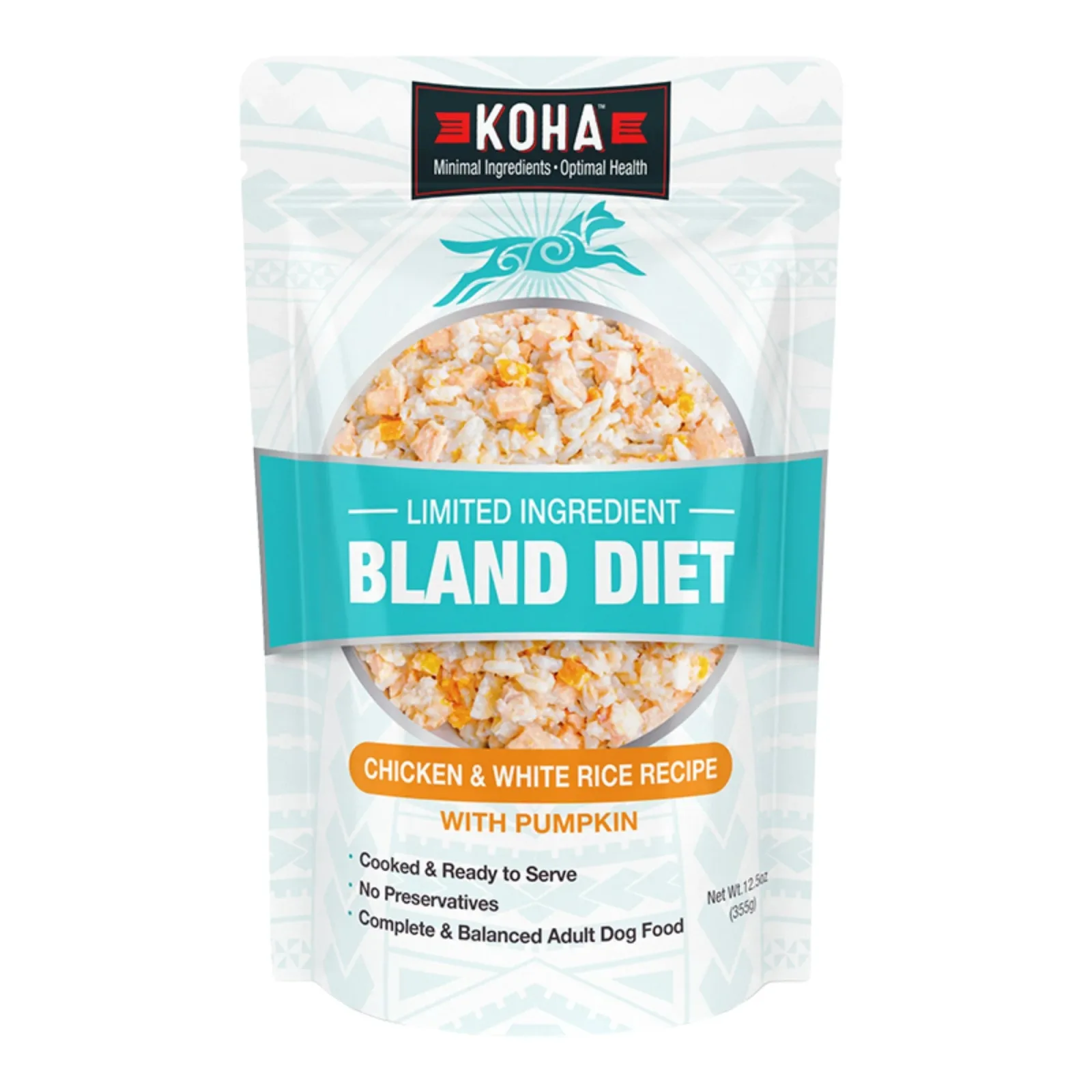 Koha Dog Bland Diet Chicken Rice 12.5 oz. 6 ct