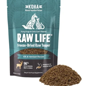 Koha Dog Cat Grain-Free Raw Freeze-Dried Topper Elk 8 oz