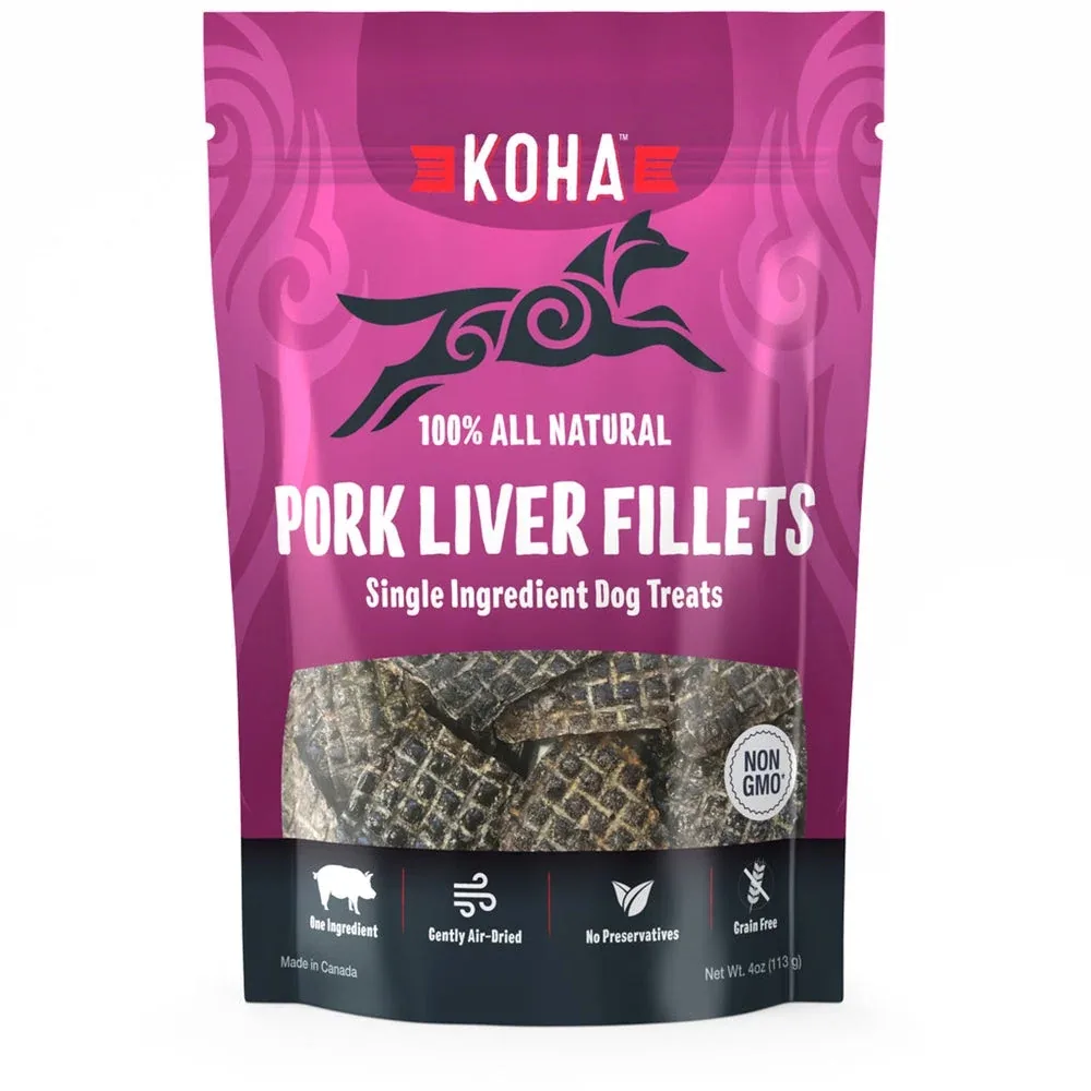 Koha Dog Grain-Free Air Dried Pork Fillet, 4 oz