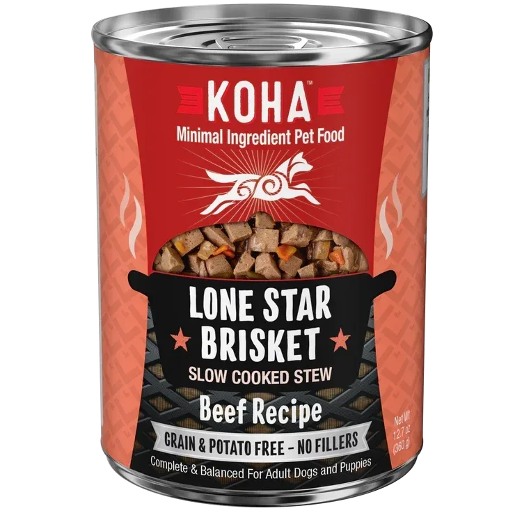 Koha Dog Grain-Free Lone Star Stew, 12.7 oz each, Case of 12