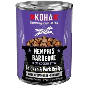 Koha Dog Grain-Free Memphis Bbq Stew, 12.7 oz each, Case of 12