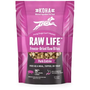 Koha Dog Grain-Free Raw Freeze-Dried Bites Pork 14 oz