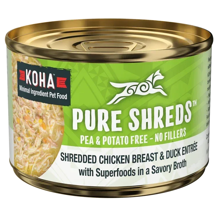 Koha Dog Grain-Free Shredded Chicken And Duck 5.5 oz. 12 ct