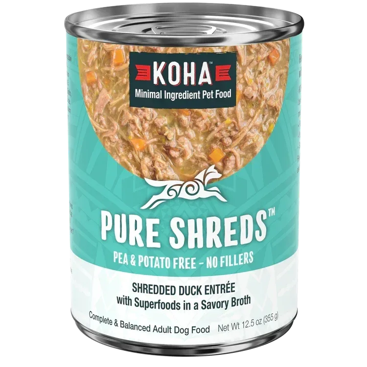 Koha Dog Grain-Free Shredded Duck, 12.5 oz each, Case of 12 - Image 2