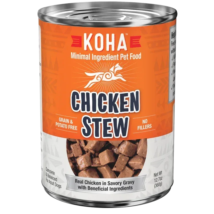 Koha Dog Grain-Free Stew Chicken, 12.7 oz each, Case of 12