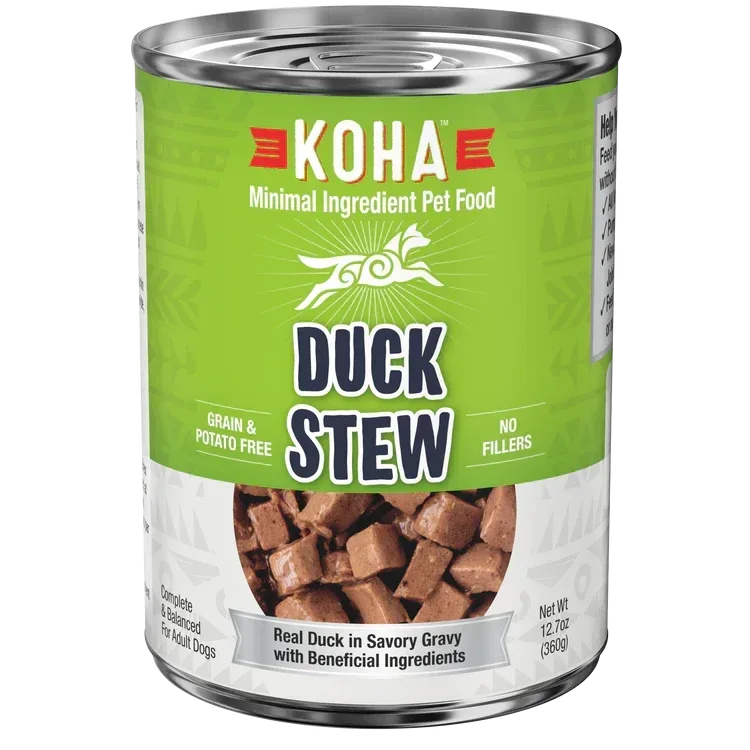 Koha Dog Grain-Free Stew Duck, 12.7 oz each, Case of 12