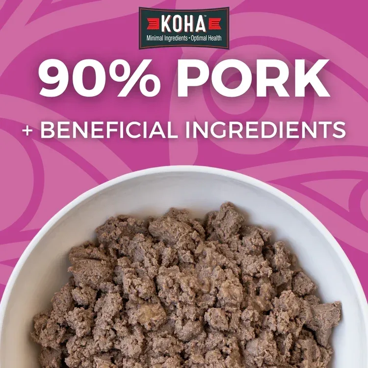 Koha Dog Limited Ingredient Grain-Free 90% Pork, 13 oz each, Case of 12 - Image 2