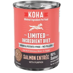 Koha Dog Limited Ingredient Grain-Free 90% Salmon, 13 oz each, Case of 12